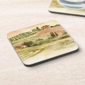 国イタリアン側の風光明媚なイタリアの水色 コースター (左側)