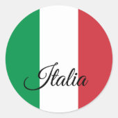 国イタリアン国国旗のシール,イタリア ラウンドシール (正面)