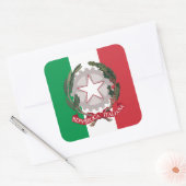 国イタリアン旗、イタリア国旗 スクエアシール (封筒)
