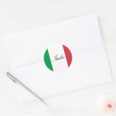 国イタリアン旗 – イタリア国旗 – Italia ラウンドシール (封筒)