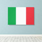 国イタリアン旗（イタリア） キャンバスプリント (インサイチュ (ウッドフロア))