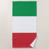 国イタリアン旗（イタリア） ビーチタオル (正面)