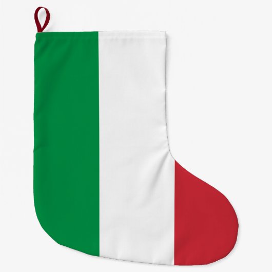国イタリアン旗(イタリア) ラージクリスマスストッキング (正面)