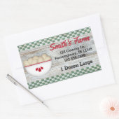 国エッグカスタムステッカー 長方形シール (封筒)