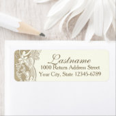 国エレガントの素朴フローラデザイン ラベル (インサイチュ)