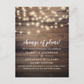 国エレガントの結婚式の計画のスクリプト変更 インビテーションポストカード (正面)