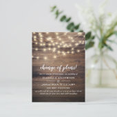 国エレガントの結婚式の計画のスクリプト変更 インビテーションポストカード (スタンド正面)