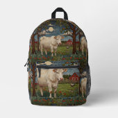 国エレガントシックboho牛ファーム プリントバックパック (正面)