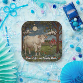 国エレガントシックboho牛ファーム ペーパープレート (パーティー)