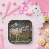 国エレガントシックboho牛ファーム ペーパープレート (パーティー)