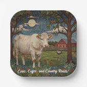 国エレガントシックboho牛ファーム ペーパープレート (正面)