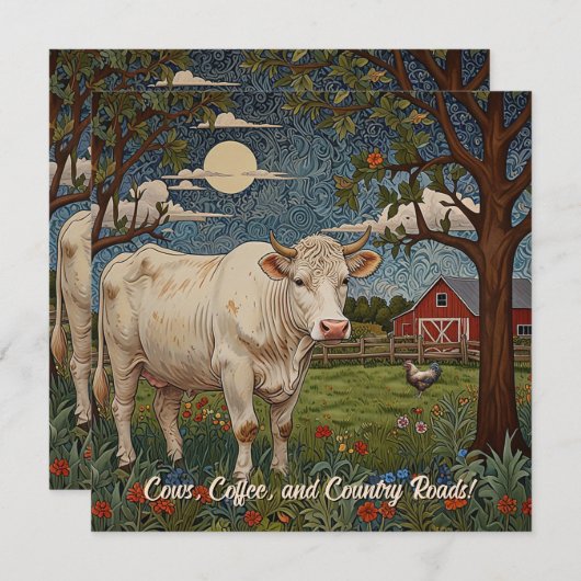 国エレガントシックboho牛ファーム 招待状 (正面/裏面)