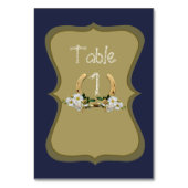 国エレガントスタイル海軍と金ゴールド テーブルナンバー (裏面)