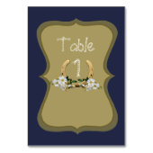 国エレガントスタイル海軍と金ゴールド テーブルナンバー (正面)