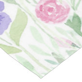 国エレガントピンク紫ブルー水彩花 テーブルクロス (アングル)