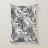 国エレガントフランスのの白黒フローラ アクセントクッション (正面(垂直))
