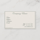 国エレガントフランスの金ゴールドのフィルタバラ 名刺 (裏面)