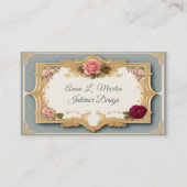 国エレガントフランスの金ゴールドのフィルタバラ 名刺 (正面)