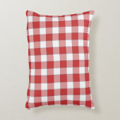 国エレガント側ピクニックホワイトレッド市松模様に アクセントクッション (正面(垂直))