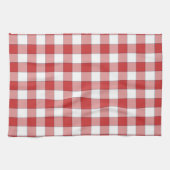 国エレガント側ピクニックホワイトレッド市松模様に キッチンタオル (横)