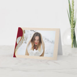 国エレガント写真クリスマスカード シーズンカード