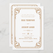 国エレガント婚式 招待状 (正面/裏面)