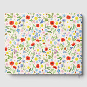 国エレガント素朴フローラ署名結婚の ゲストブック (裏面)