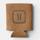 国エレガント素朴ヴィンテージレザーモノグラム 缶クーラー (裏面)