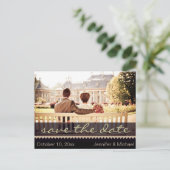 国エレガント素朴ヴィンテージ保存日 案内ポストカード (スタンド正面)