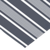 国エレガント航海の海軍と白ストライプ ロングテーブルランナー (コーナー)