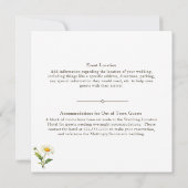 国カジュアルの結婚式デイジーフローラ 招待状 (裏面)