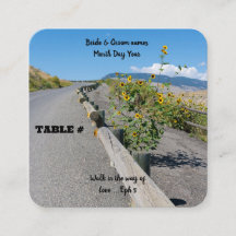 国カジュアル西の道路のフラワーテーブル番号