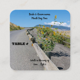 国カジュアル西の道路のフラワーテーブル番号 エンクロージャーカード