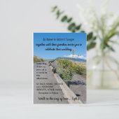 国カジュアル西道路黄色ひま結婚わ インビテーションポストカード (スタンド正面)