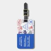 国カスタマイズ切手ラゲージタグ ラゲッジタグ (正面縦)