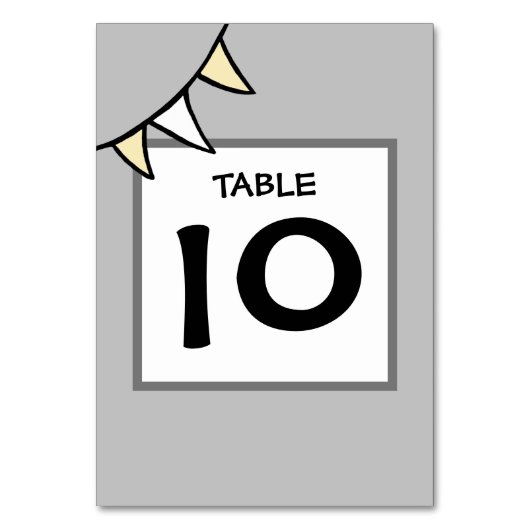 国カスタムウェディングトラクターのバンティングテーブル番号 テーブルナンバー (正面)