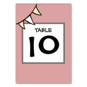 国カスタムウェディングトラクターのバンティングテーブル番号 テーブルナンバー (裏面)