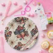 国カスタム国国旗の花火大会7月4日 ペーパープレート (パーティー)