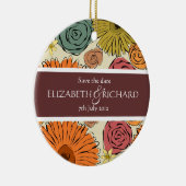 国カラフルの花葉オーナメント セラミックオーナメント (右)