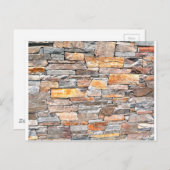 国クラシックレンガ岩石模様 ポストカード (正面/裏面)