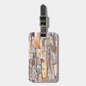 国クラシックレンガ岩石模様 ラゲッジタグ (正面縦)