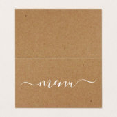 国クラフト素朴のスクリプシンプルト・メニュー選択 名刺 (外部フラット)