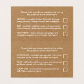 国クラフト素朴のスクリプシンプルト・メニュー選択 名刺 (内部フラット)