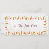 国クリスマスツリーのライトギフト証明書 (正面)