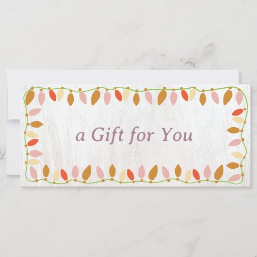 国クリスマスツリーのライトギフト証明書 (正面)