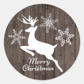 国クリスマストナリーホリデーステッカー ラウンドシール (正面)