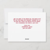 国クリスマスパターンコラージュ赤タン写真 シーズンカード (裏面)