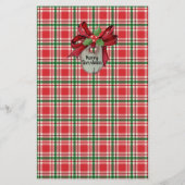 国クリスマスファミリーニュースレター追加文字プレイド 便箋 (裏面)