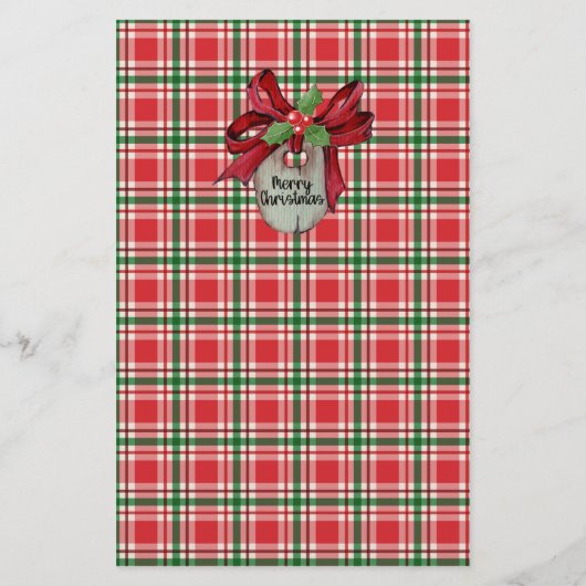 国クリスマスファミリーニュースレター追加文字プレイド 便箋 (裏面)