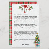 国クリスマスファミリーニュースレター追加文字プレイド 便箋 (正面/裏面)